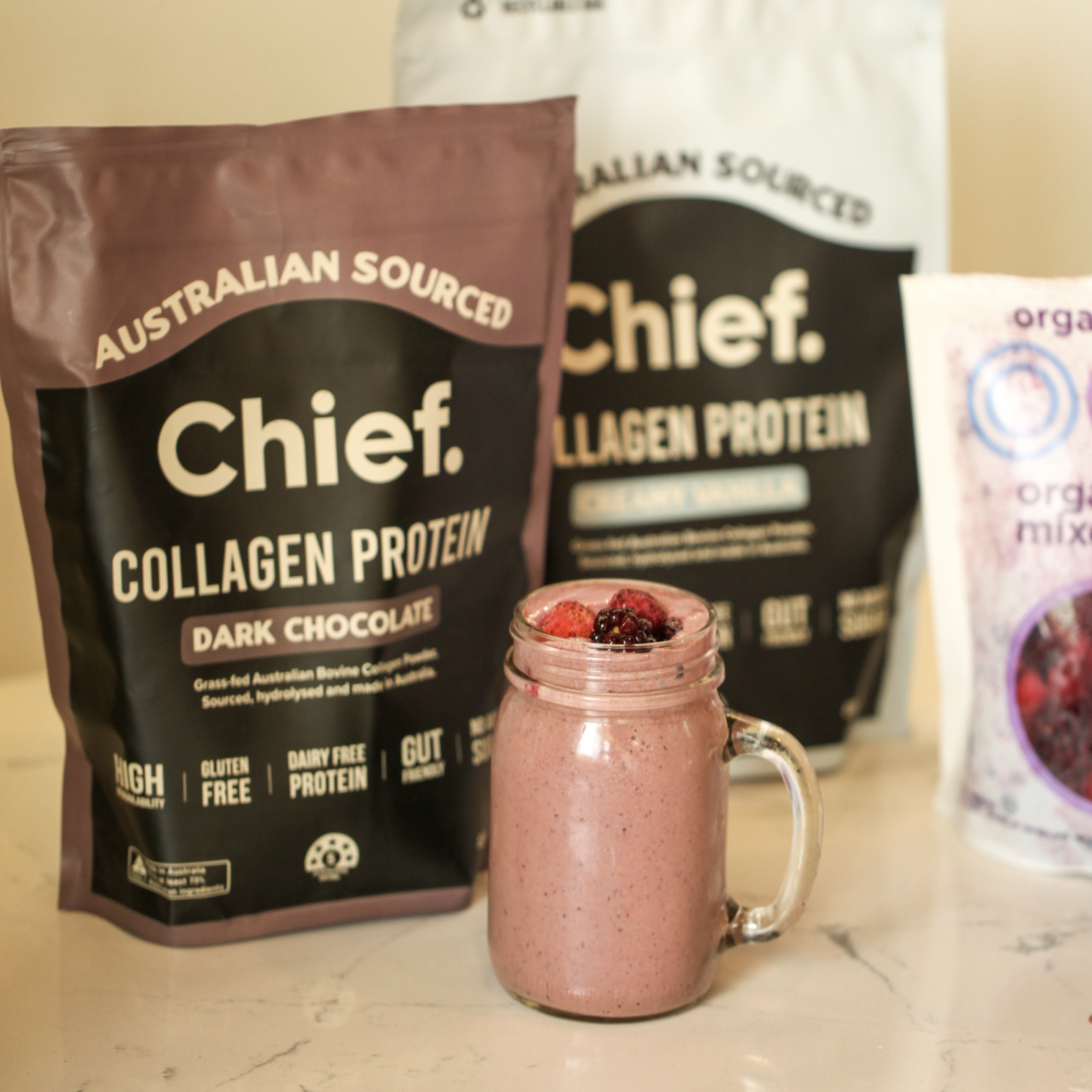 Grass-fed Collagen Protein Powder, Dark Chocolate - Chief